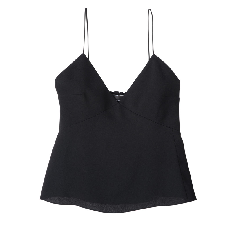 Blusa Longchamp Thin strap top Feminino Pretas | LC-CQRV3898