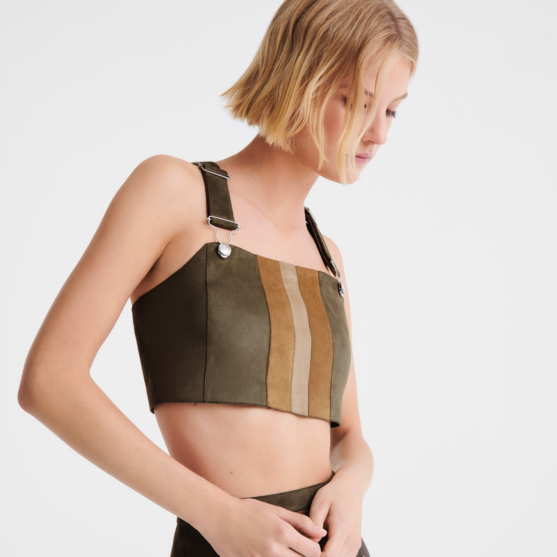Blusa Longchamp Top Feminino Caqui | LC-TOEV7177
