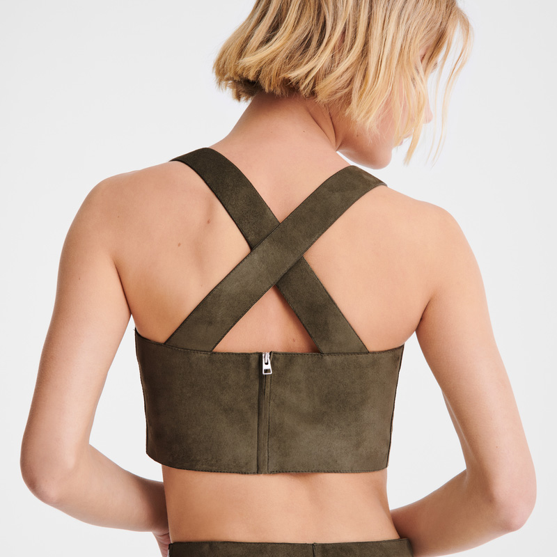Blusa Longchamp Top Feminino Caqui | LC-TOEV7177