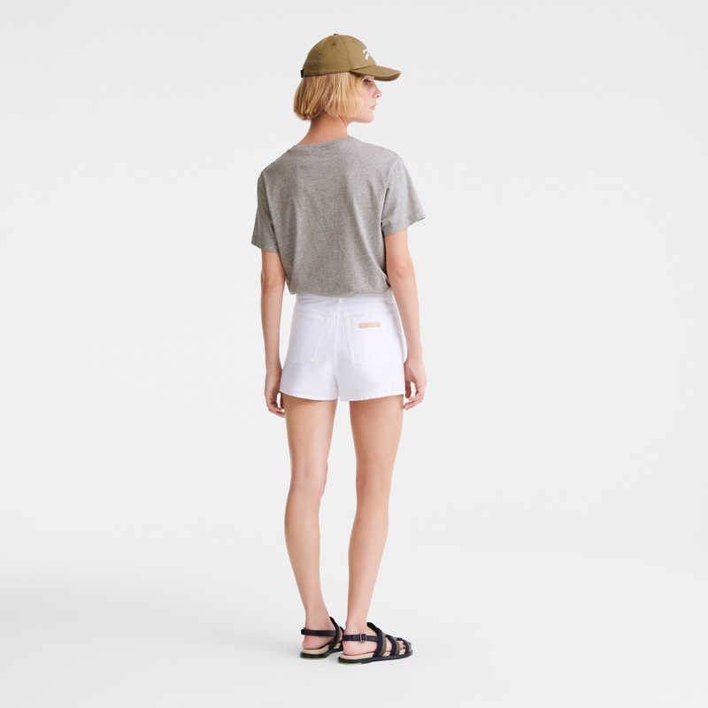 Blusa Longchamp T-shirt Feminino Cinzentas | LC-FRPF4291