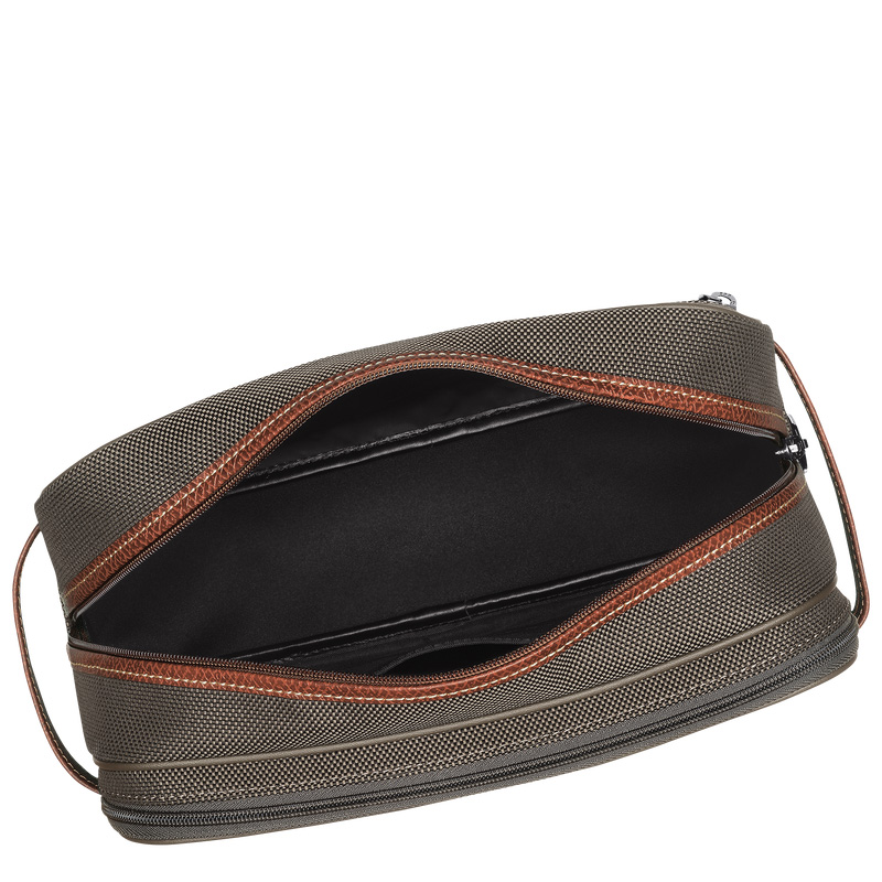 Bolsa Higiene Longchamp Boxford Toiletry case Feminino Marrom | LC-HRRJ5273