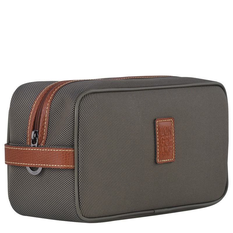 Bolsa Higiene Longchamp Boxford Toiletry case Feminino Marrom | LC-SOAX1138