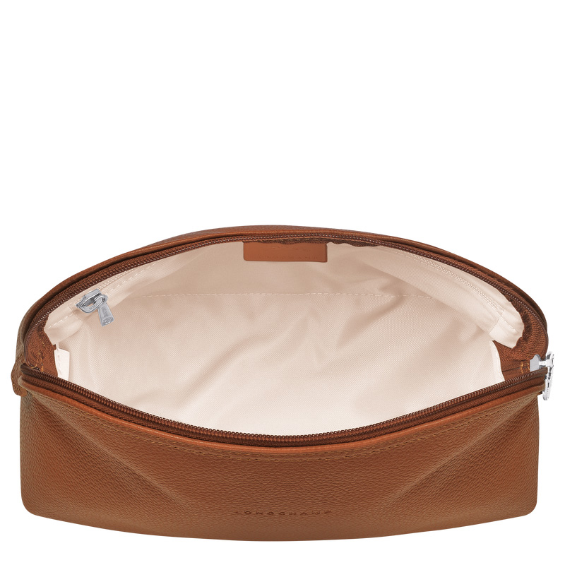Bolsa Higiene Longchamp Le Foulonné Toiletry case Feminino Caramel | LC-TSUC8383