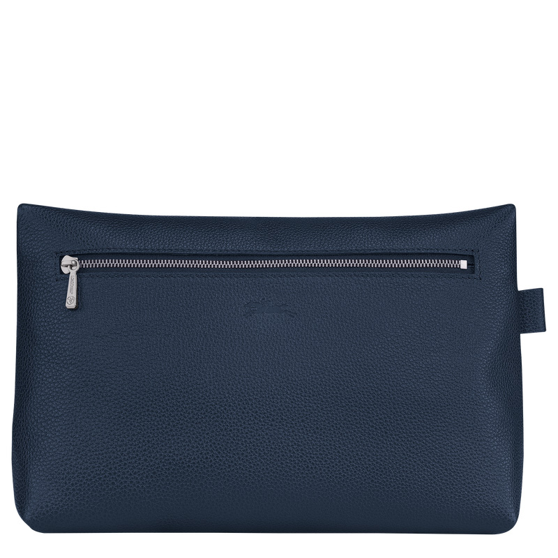 Bolsa Higiene Longchamp Le Foulonné Toiletry case Feminino Azul Marinho | LC-DJQE0059