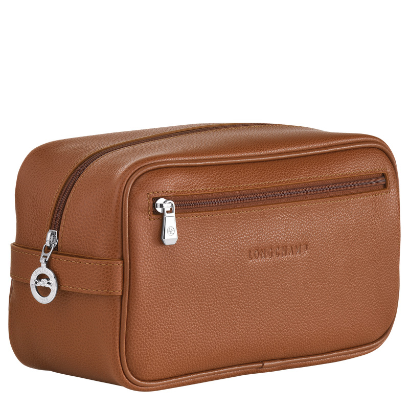 Bolsa Higiene Longchamp Le Foulonné Toiletry case Feminino Caramel | LC-GWNK6568