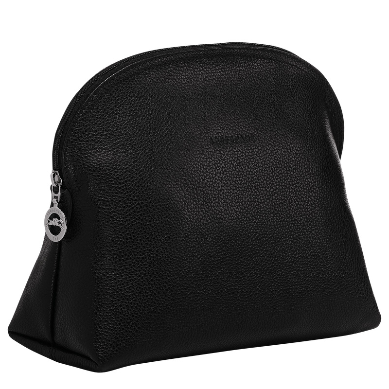 Bolsa Higiene Longchamp Le Foulonné Toiletry case Feminino Pretas | LC-XMAM3238