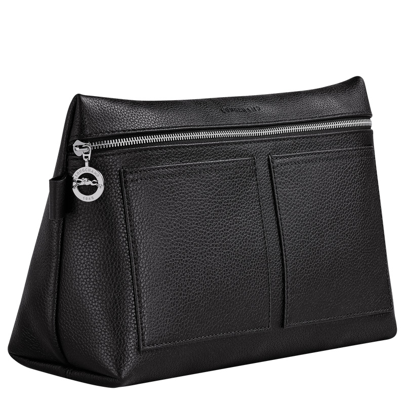 Bolsa Higiene Longchamp Le Foulonné Toiletry case Masculino Pretas | LC-CTEY3591