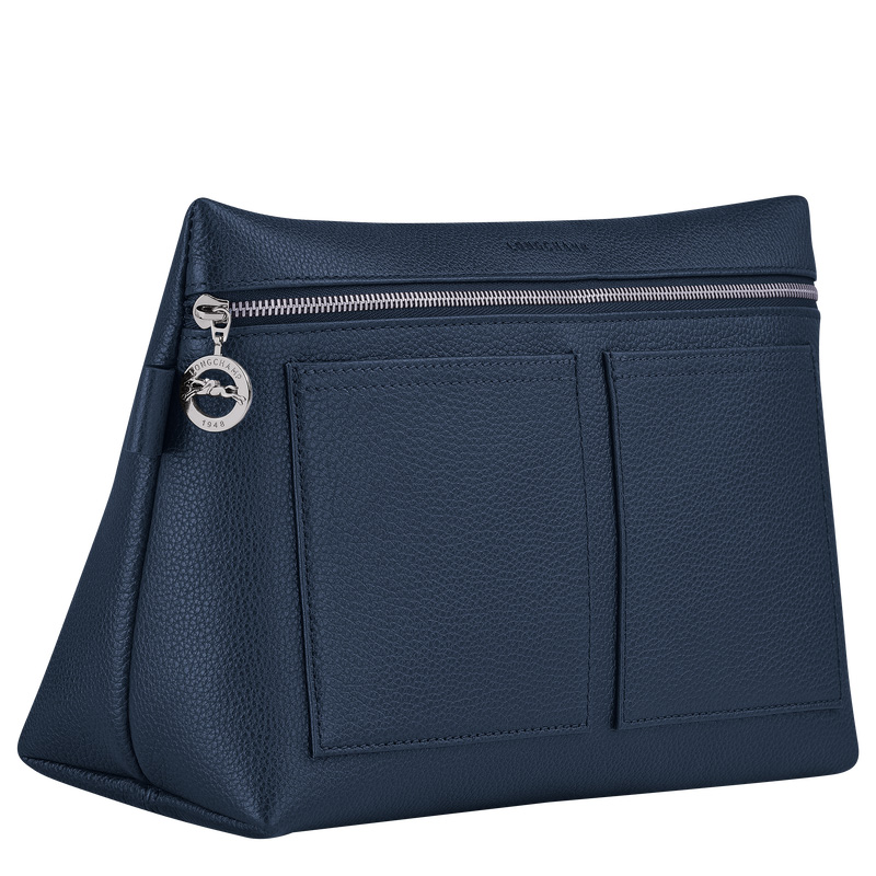 Bolsa Higiene Longchamp Le Foulonné Toiletry case Masculino Azul Marinho | LC-URIP2969