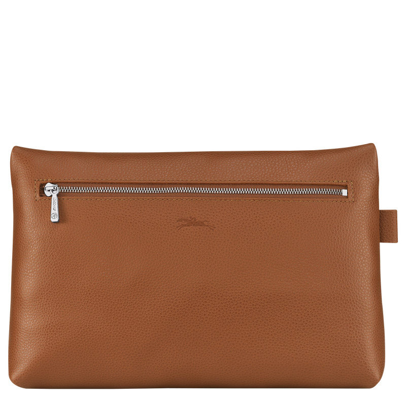Bolsa Higiene Longchamp Le Foulonné Toiletry case Masculino Caramel | LC-DKFT4408