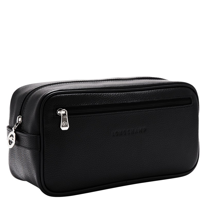 Bolsa Higiene Longchamp Le Foulonné Toiletry case Masculino Pretas | LC-OCLQ3322