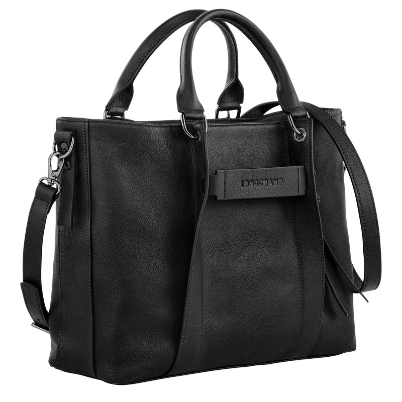 Bolsa de Mão Longchamp 3D L Handbag Feminino Pretas | LC-XAZG0538