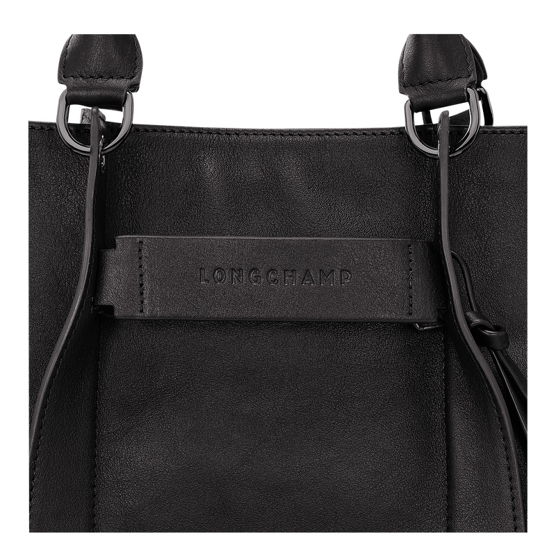 Bolsa de Mão Longchamp 3D L Handbag Feminino Pretas | LC-XAZG0538