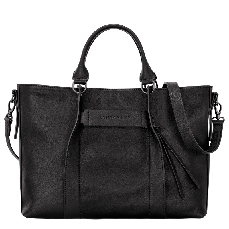 Bolsa de Mão Longchamp 3D L Handbag Feminino Pretas | LC-XAZG0538