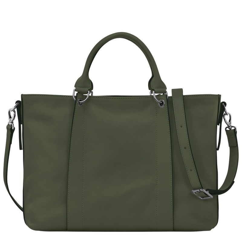 Bolsa de Mão Longchamp 3D L Handbag Feminino Caqui | LC-VLCW1385