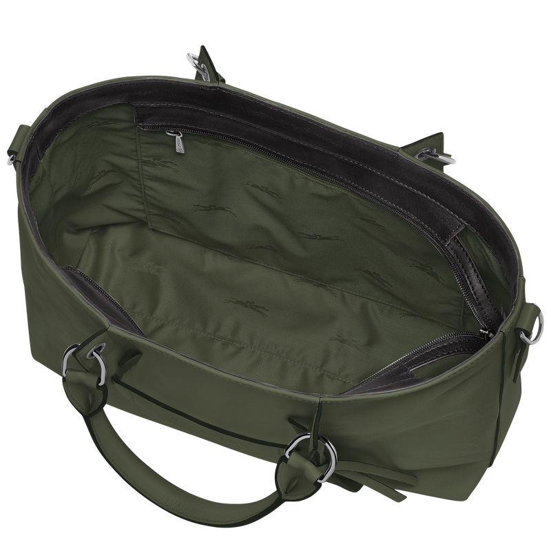 Bolsa de Mão Longchamp 3D L Handbag Feminino Caqui | LC-VLCW1385