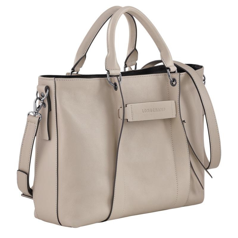 Bolsa de Mão Longchamp 3D L Handbag Feminino Clay | LC-RTID7901
