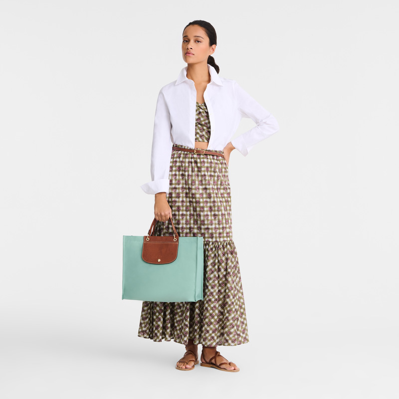 Bolsa de Mão Longchamp Cabas L Tote Bag Feminino Vervain | LC-UJVX0771