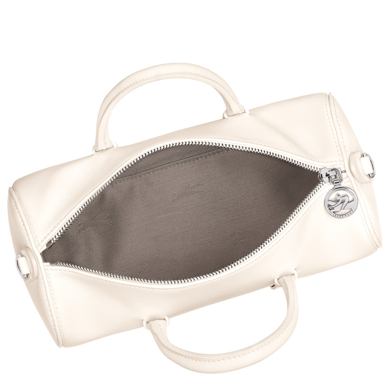 Bolsa de Mão Longchamp Daylong M Handbag Feminino Ecru | LC-PVHU6629