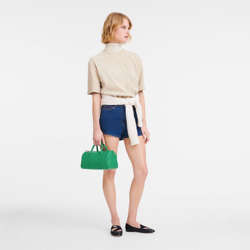 Bolsa de Mão Longchamp Daylong M Handbag Feminino Verdes | LC-CZZJ8471