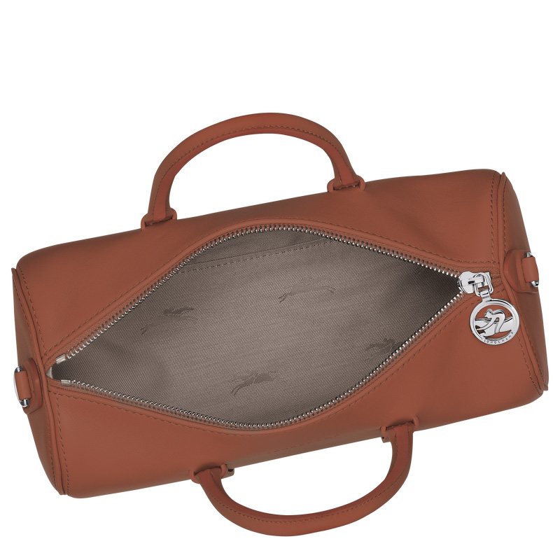 Bolsa de Mão Longchamp Daylong M Handbag Feminino Cognac | LC-TEVN8901