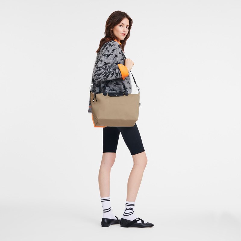 Bolsa de Mão Longchamp Le Pliage Energy L Handbag Feminino Clay | LC-HRCN2297