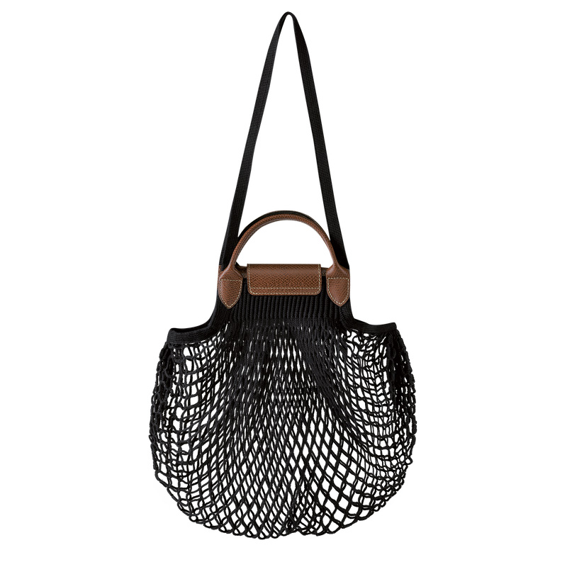 Bolsa de Mão Longchamp Le Pliage Filet L Mesh bag Feminino Pretas | LC-SWAH2903
