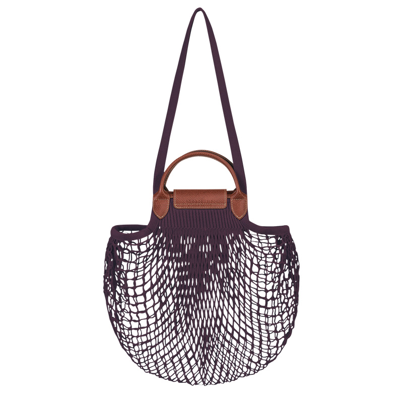 Bolsa de Mão Longchamp Le Pliage Filet L Mesh bag Feminino Eggplant | LC-JJYT7302