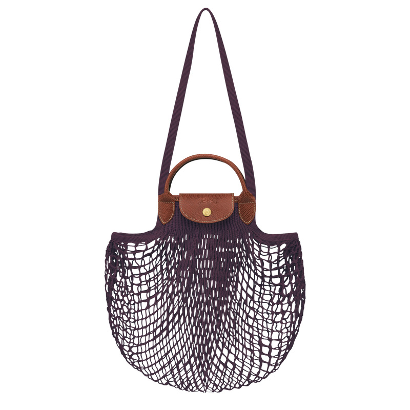 Bolsa de Mão Longchamp Le Pliage Filet L Mesh bag Feminino Eggplant | LC-JJYT7302