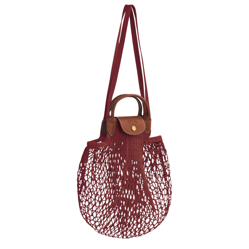 Bolsa de Mão Longchamp Le Pliage Filet L Mesh bag Feminino Mahogany | LC-IQPG0084