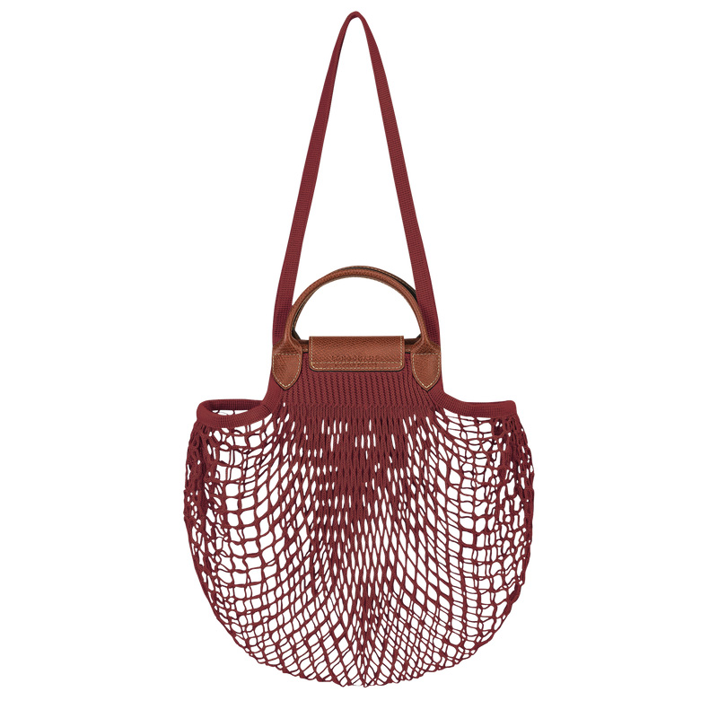 Bolsa de Mão Longchamp Le Pliage Filet L Mesh bag Feminino Mahogany | LC-IQPG0084
