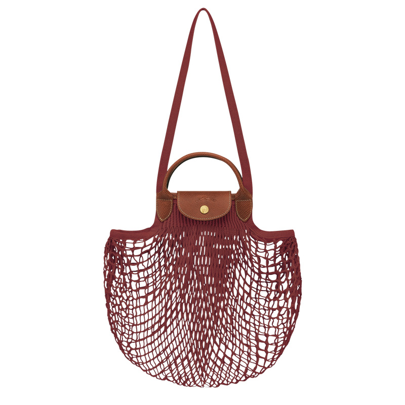 Bolsa de Mão Longchamp Le Pliage Filet L Mesh bag Feminino Mahogany | LC-IQPG0084