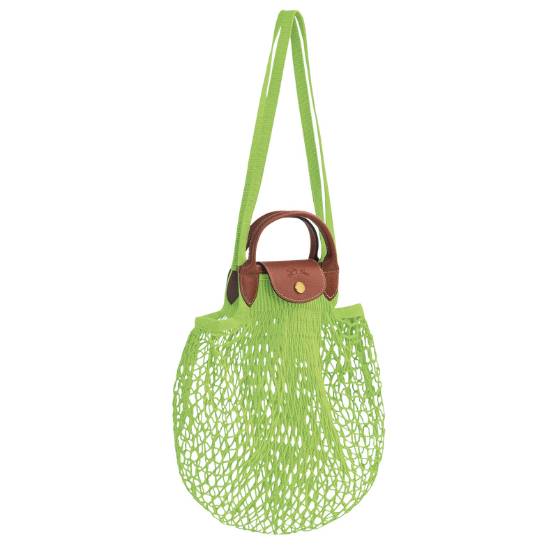 Bolsa de Mão Longchamp Le Pliage Filet L Mesh bag Feminino Verdes Luz | LC-UPTA1685