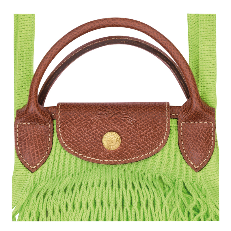 Bolsa de Mão Longchamp Le Pliage Filet L Mesh bag Feminino Verdes Luz | LC-UPTA1685