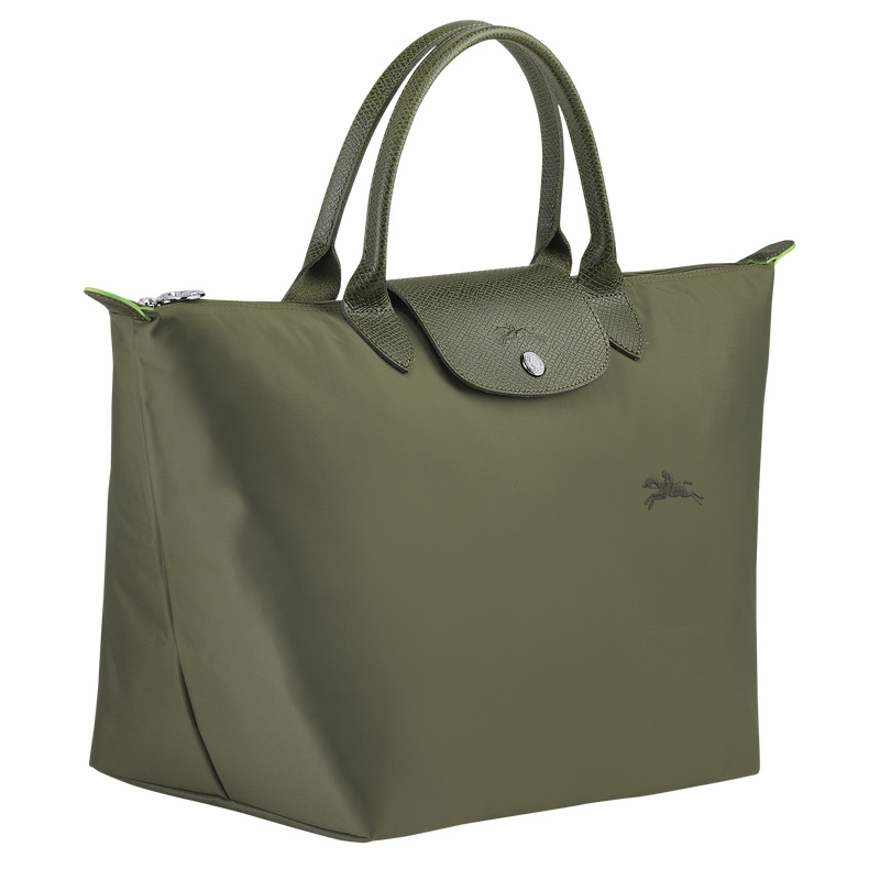 Bolsa de Mão Longchamp Le Pliage Green M Handbag Feminino Forest | LC-IAGI8399