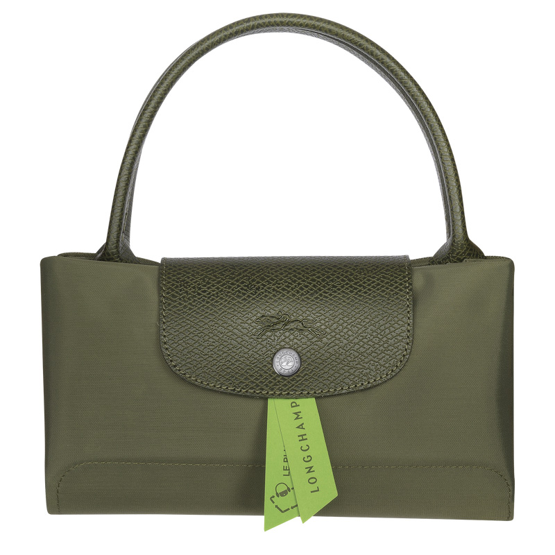 Bolsa de Mão Longchamp Le Pliage Green M Handbag Feminino Forest | LC-IAGI8399