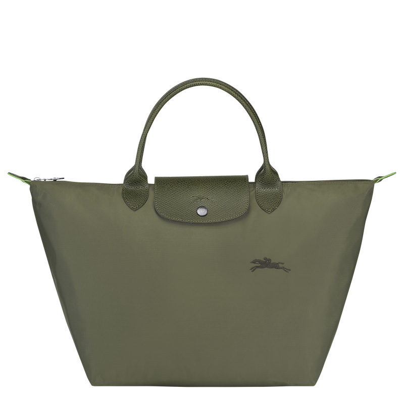 Bolsa de Mão Longchamp Le Pliage Green M Handbag Feminino Forest | LC-IAGI8399