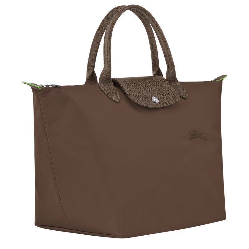 Bolsa de Mão Longchamp Le Pliage Green M Handbag Feminino Terra | LC-BTYP9146