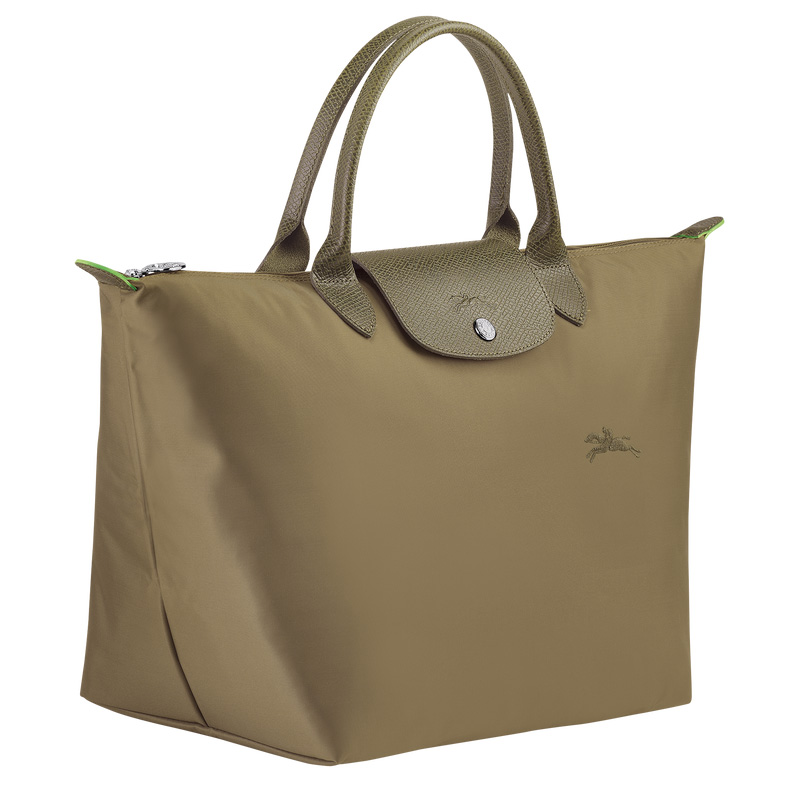 Bolsa de Mão Longchamp Le Pliage Green M Handbag Feminino Artichoke | LC-QODQ3901