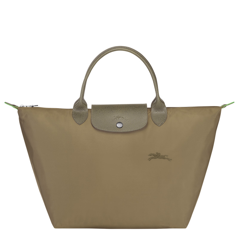Bolsa de Mão Longchamp Le Pliage Green M Handbag Feminino Artichoke | LC-QODQ3901
