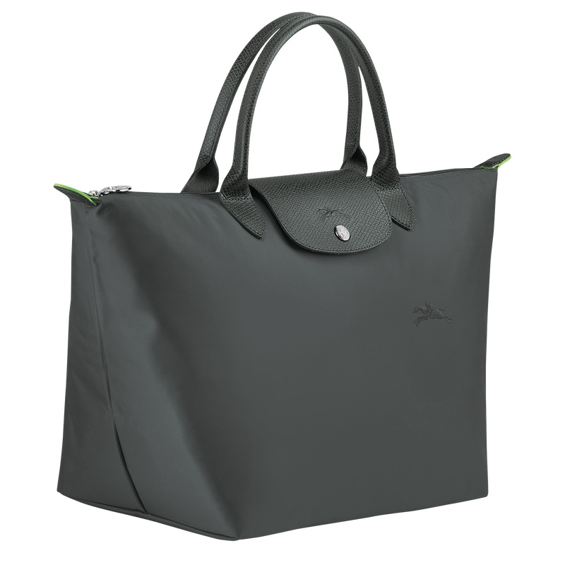 Bolsa de Mão Longchamp Le Pliage Green M Handbag Feminino Graphite | LC-KKNY0257