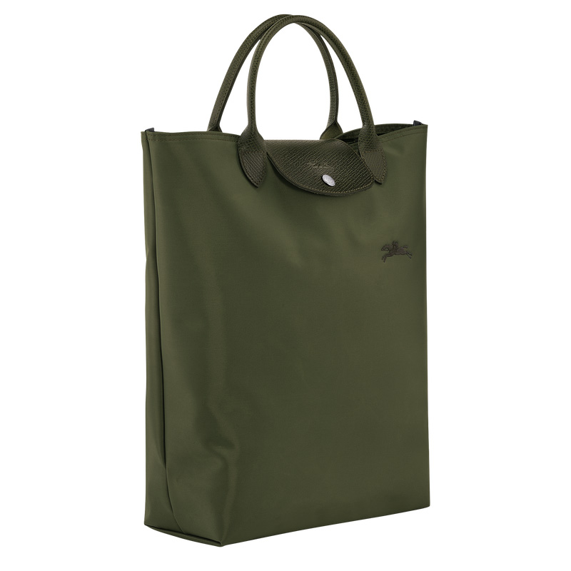 Bolsa de Mão Longchamp Le Pliage Green M Tote bag Masculino Forest | LC-IIXB1342