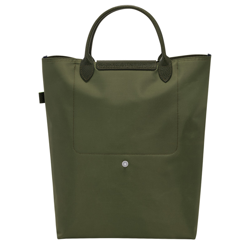 Bolsa de Mão Longchamp Le Pliage Green M Tote bag Masculino Forest | LC-IIXB1342