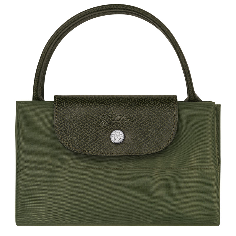Bolsa de Mão Longchamp Le Pliage Green M Tote bag Masculino Forest | LC-IIXB1342