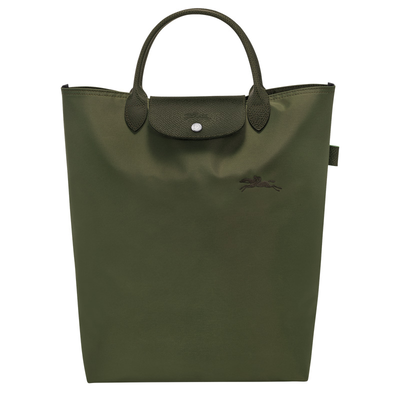 Bolsa de Mão Longchamp Le Pliage Green M Tote bag Masculino Forest | LC-IIXB1342