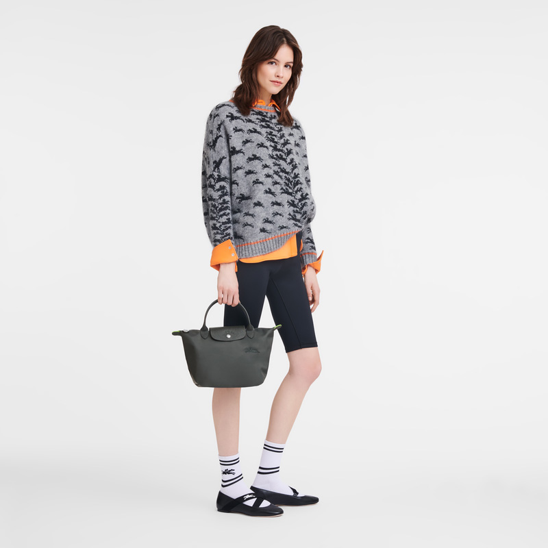 Bolsa de Mão Longchamp Le Pliage Green S Handbag Feminino Graphite | LC-FTLY1514