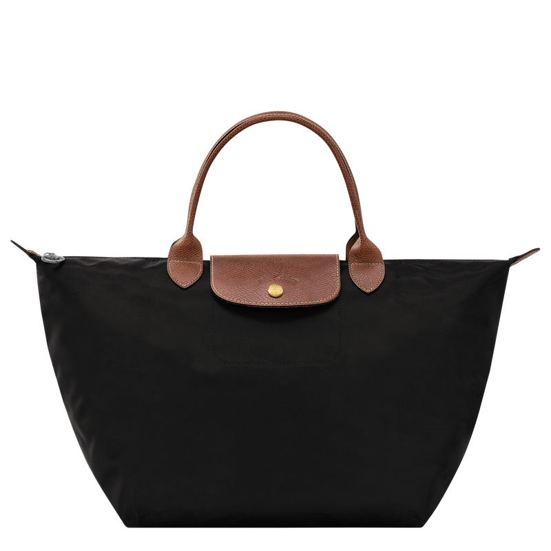 Bolsa de Mão Longchamp Le Pliage Original M Handbag Feminino Pretas | LC-DTKJ2562