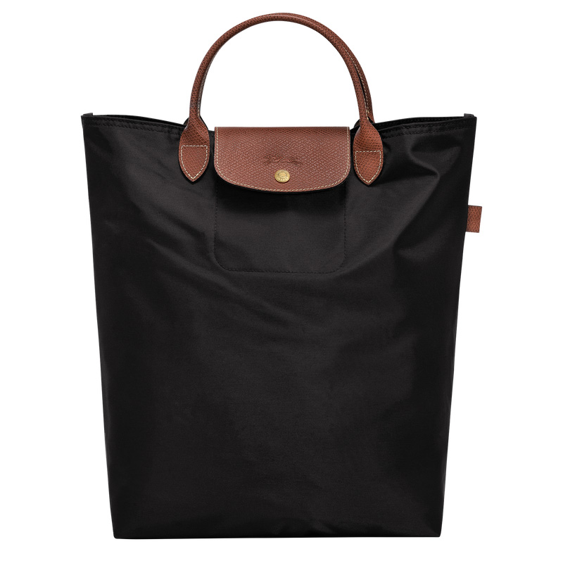 Bolsa de Mão Longchamp Le Pliage Original M Tote bag Feminino Pretas | LC-OFTF5383