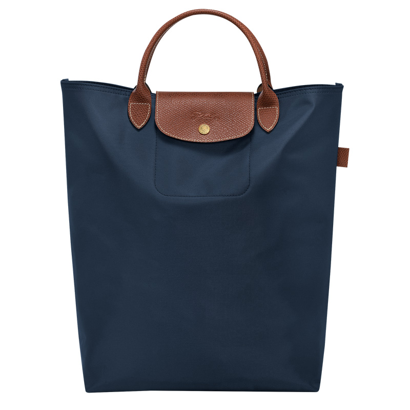 Bolsa de Mão Longchamp Le Pliage Original M Tote bag Feminino Azul Marinho | LC-DAWX4154