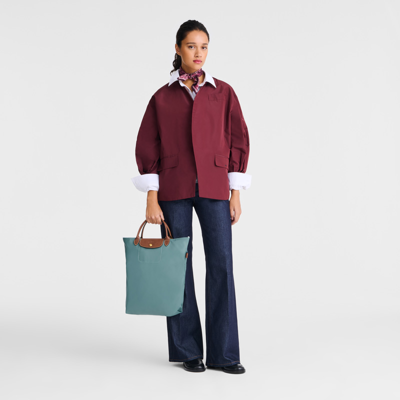 Bolsa de Mão Longchamp Le Pliage Original M Tote bag Feminino Eucalyptus | LC-RHMX7367