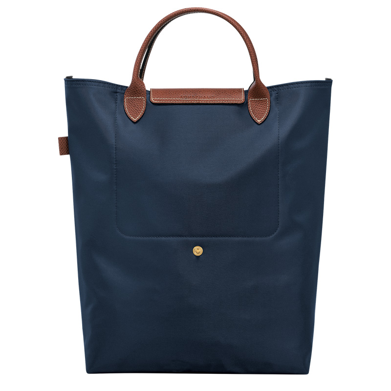 Bolsa de Mão Longchamp Le Pliage Original M Tote bag Masculino Azul Marinho | LC-BRVS1469